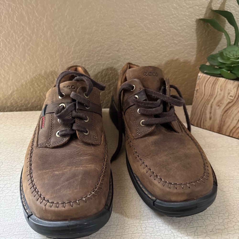 ECCO Men's Tan Leather Oxfords Sz 11